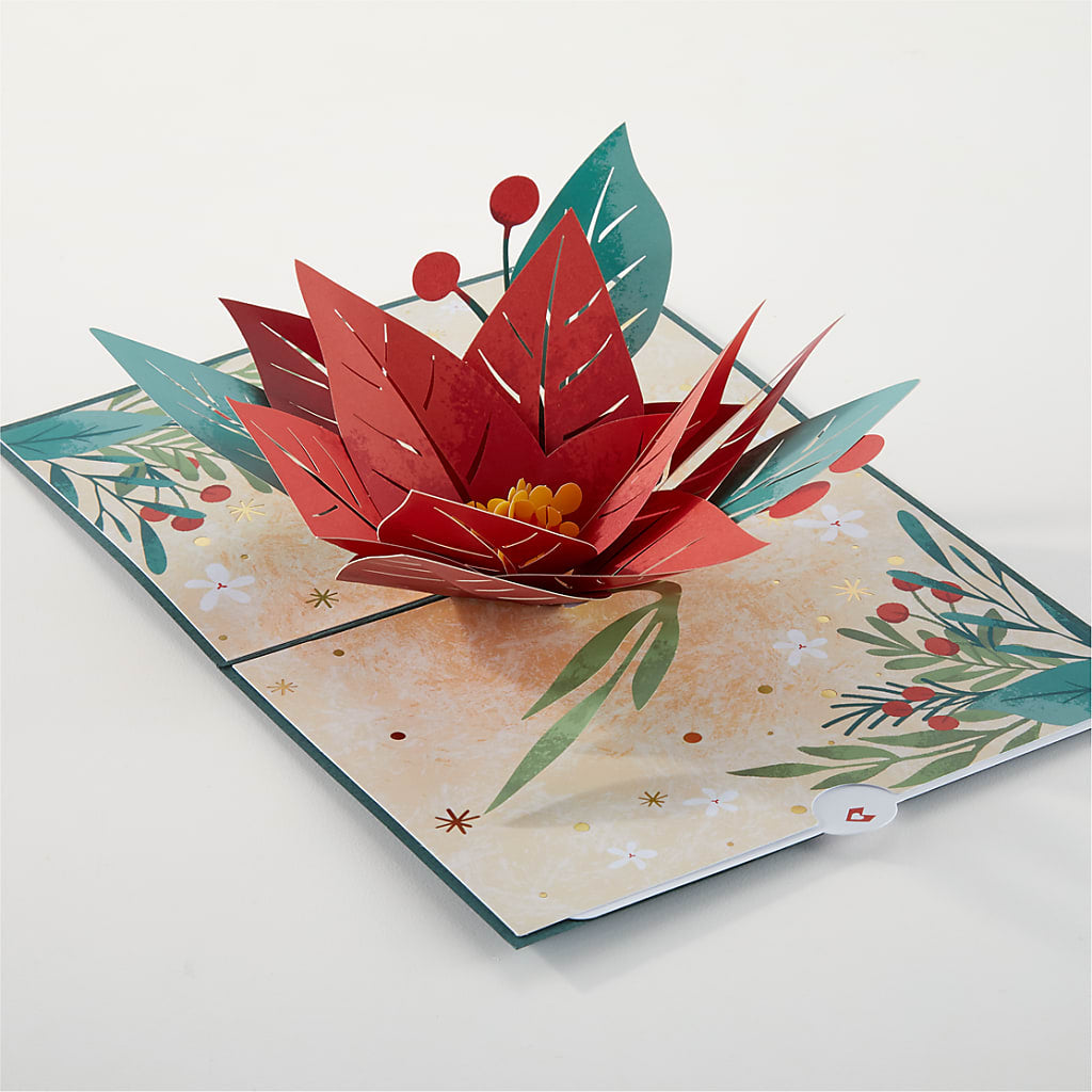 Happiest Holidays Poinsettia and Lovepop Card – SIA'S BLOSSOM BLOOMS, Griffin GA