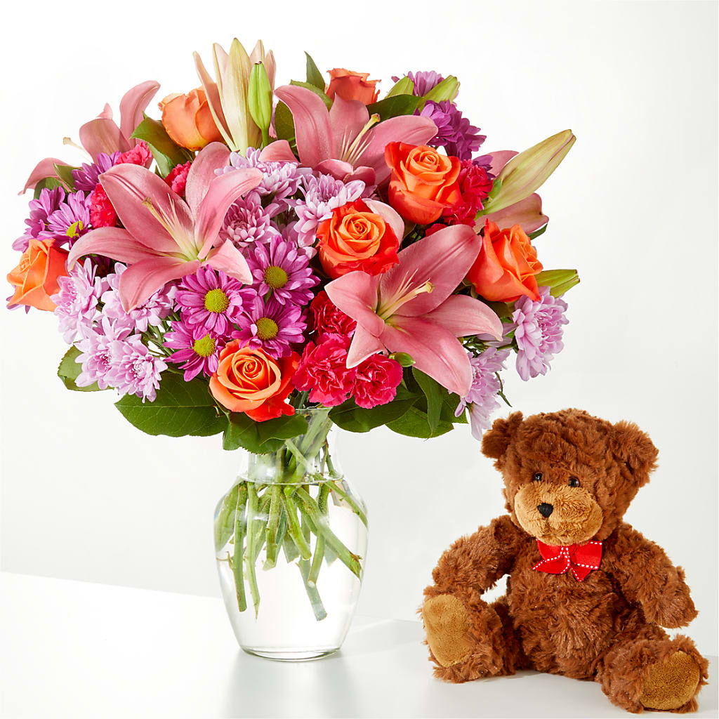 One and Only Bouquet and Bear Bundle – SIA'S BLOSSOM BLOOMS, Griffin GA