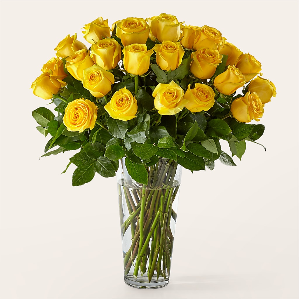 Long Stem Yellow Rose Bouquet – SIA'S BLOSSOM BLOOMS, Griffin GA