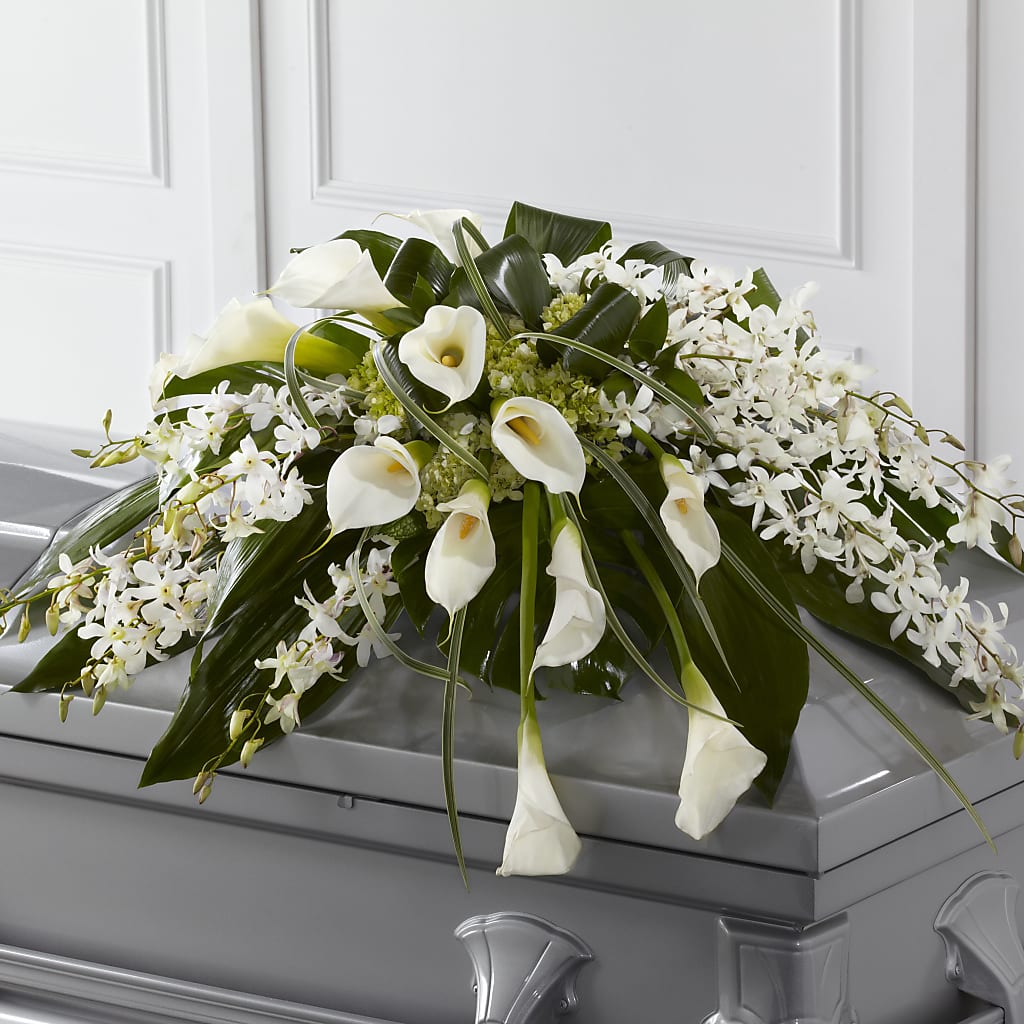 Angel Wings Casket Spray – SIA'S BLOSSOM BLOOMS, Griffin GA