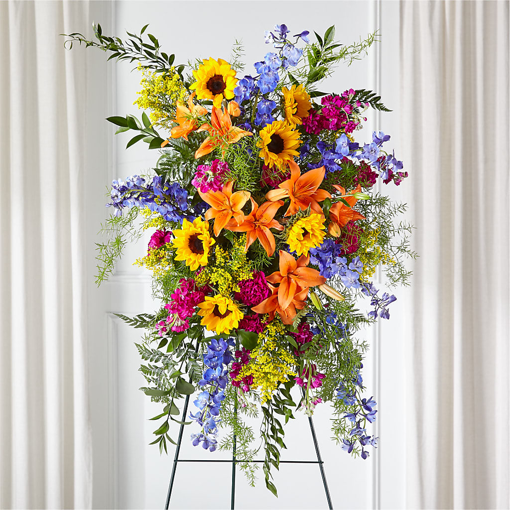 Sunlit Memories Standing Spray (Standard) – SIA'S BLOSSOM BLOOMS, Griffin GA