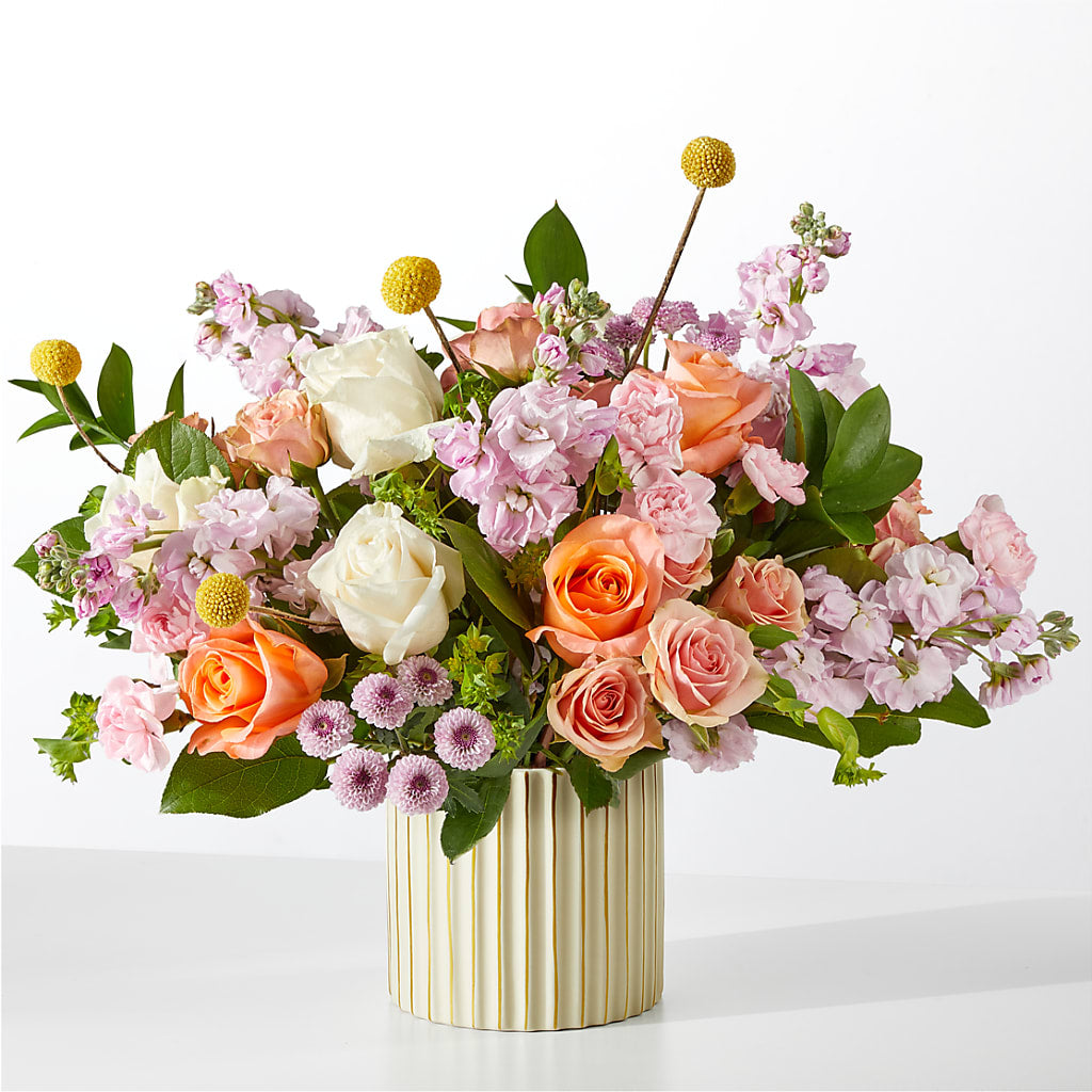 French Market Bouquet with Ivory Vase – SIA'S BLOSSOM BLOOMS, Griffin GA