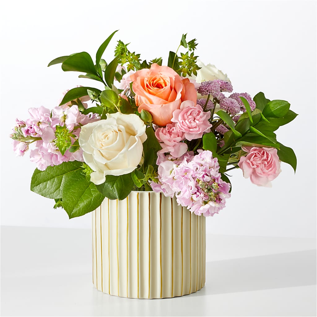 French Market Bouquet with Ivory Vase – SIA'S BLOSSOM BLOOMS, Griffin GA
