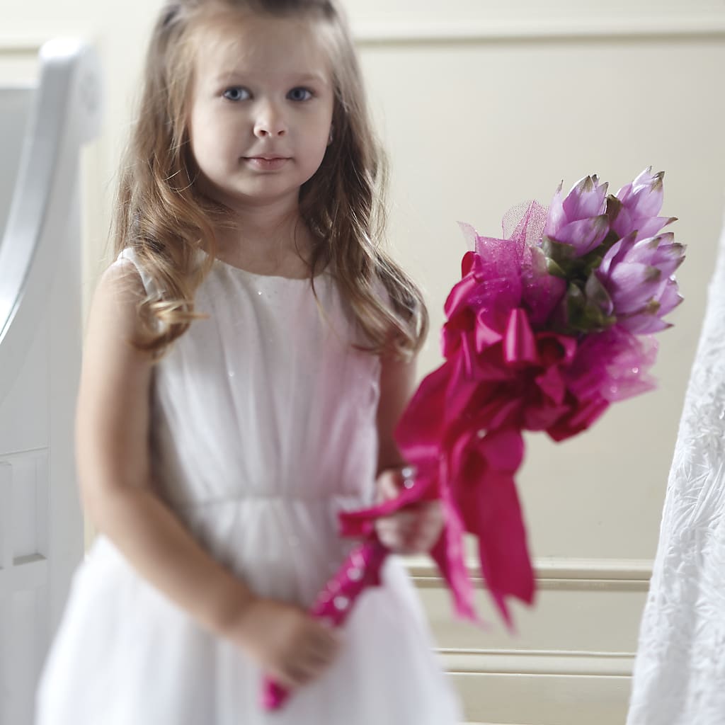 Sparkle Pink Flower Girl Bouquet – SIA'S BLOSSOM BLOOMS, Griffin GA