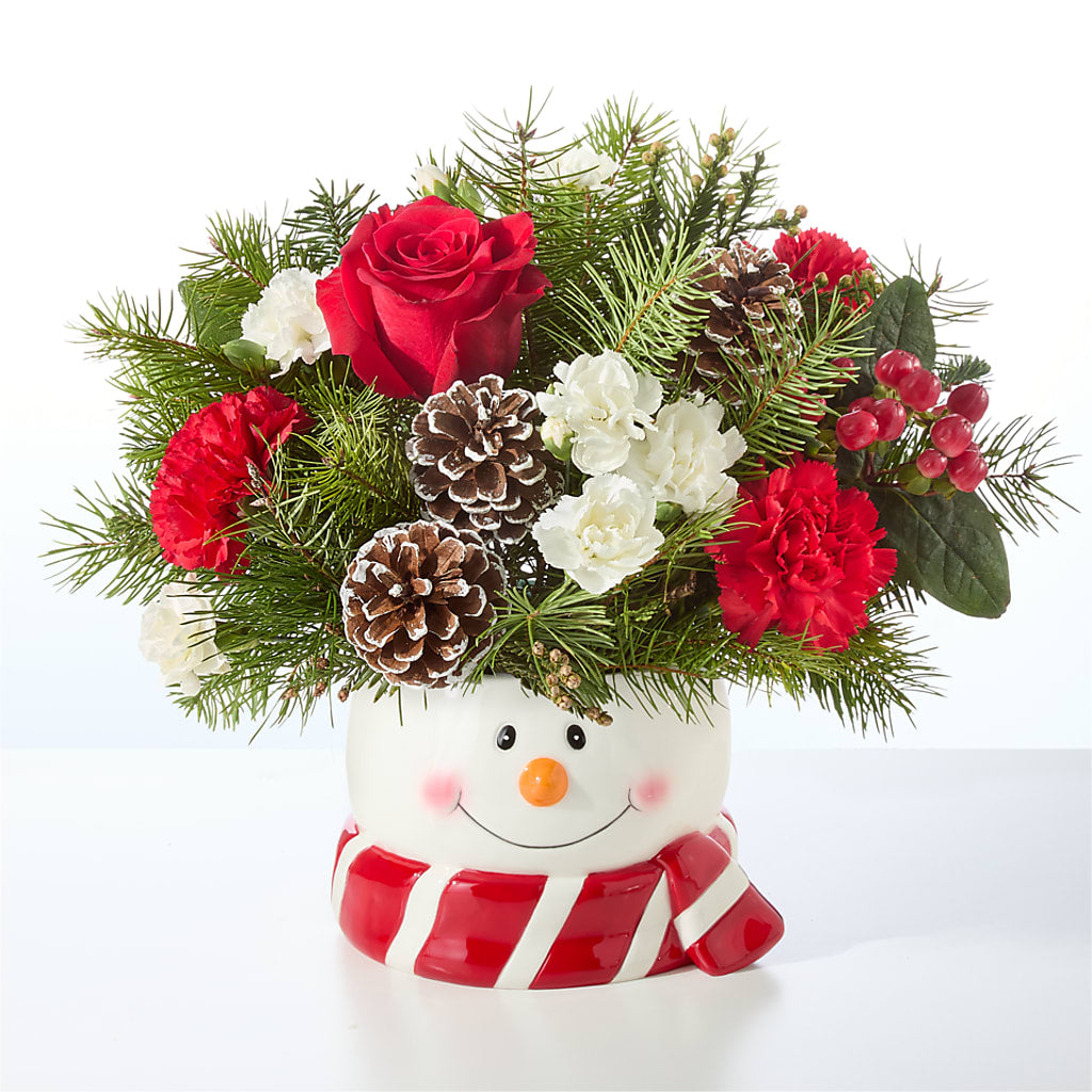 Jolly Snowman Bouquet – SIA'S BLOSSOM BLOOMS, Griffin GA