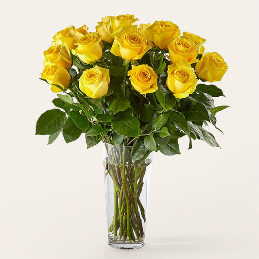 Long Stem Yellow Rose Bouquet – SIA'S BLOSSOM BLOOMS, Griffin GA