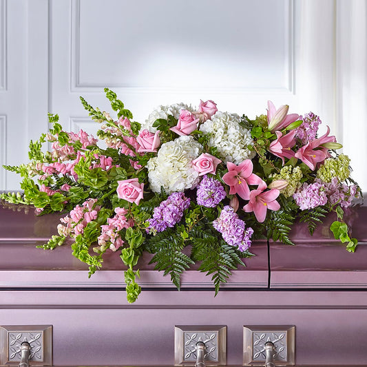 Life's Gratitude Casket Spray – SIA'S BLOSSOM BLOOMS, Griffin GA