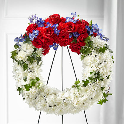 Patriotic Passion Wreath – SIA'S BLOSSOM BLOOMS, Griffin GA
