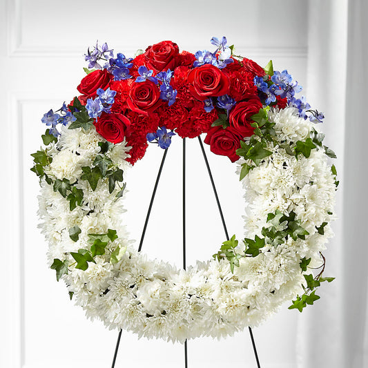 Patriotic Passion Wreath – SIA'S BLOSSOM BLOOMS, Griffin GA