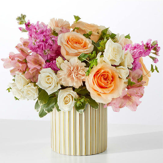Paradise Bouquet with Ivory Vase – SIA'S BLOSSOM BLOOMS, Griffin GA