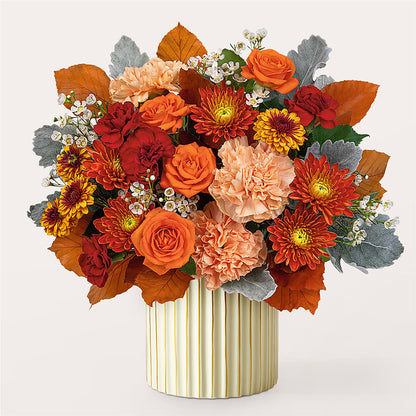 Merlot Bouquet with Ivory Vase – SIA'S BLOSSOM BLOOMS, Griffin GA