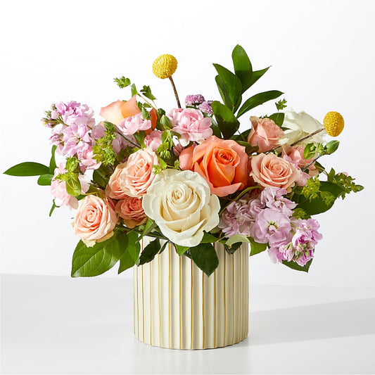 French Market Bouquet with Ivory Vase – SIA'S BLOSSOM BLOOMS, Griffin GA