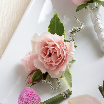 Pink Spray Rose Boutonniere – SIA'S BLOSSOM BLOOMS, Griffin GA